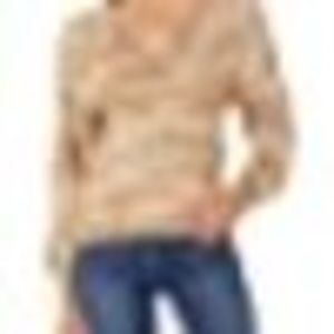 Lucky Brand Camo Stitch V Neck